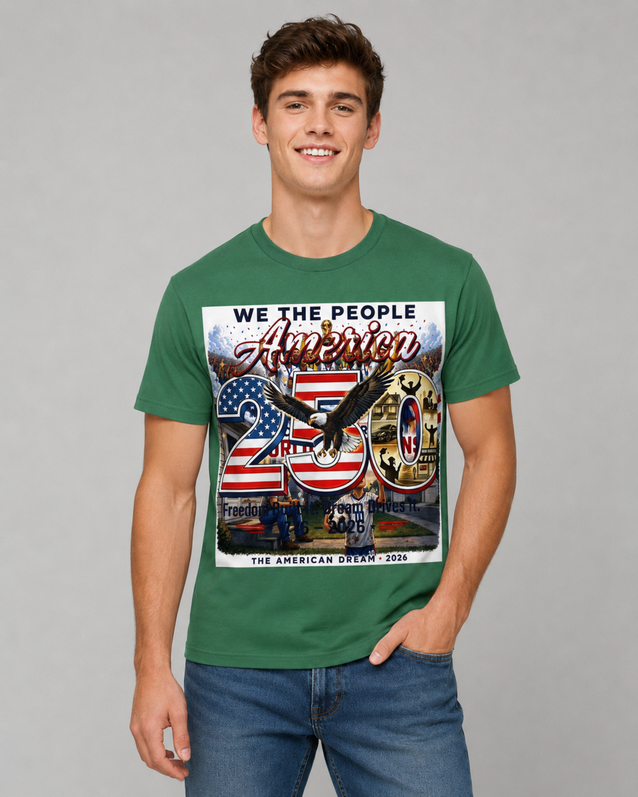 1776–2026 Patriotic Soccer T-Shirt