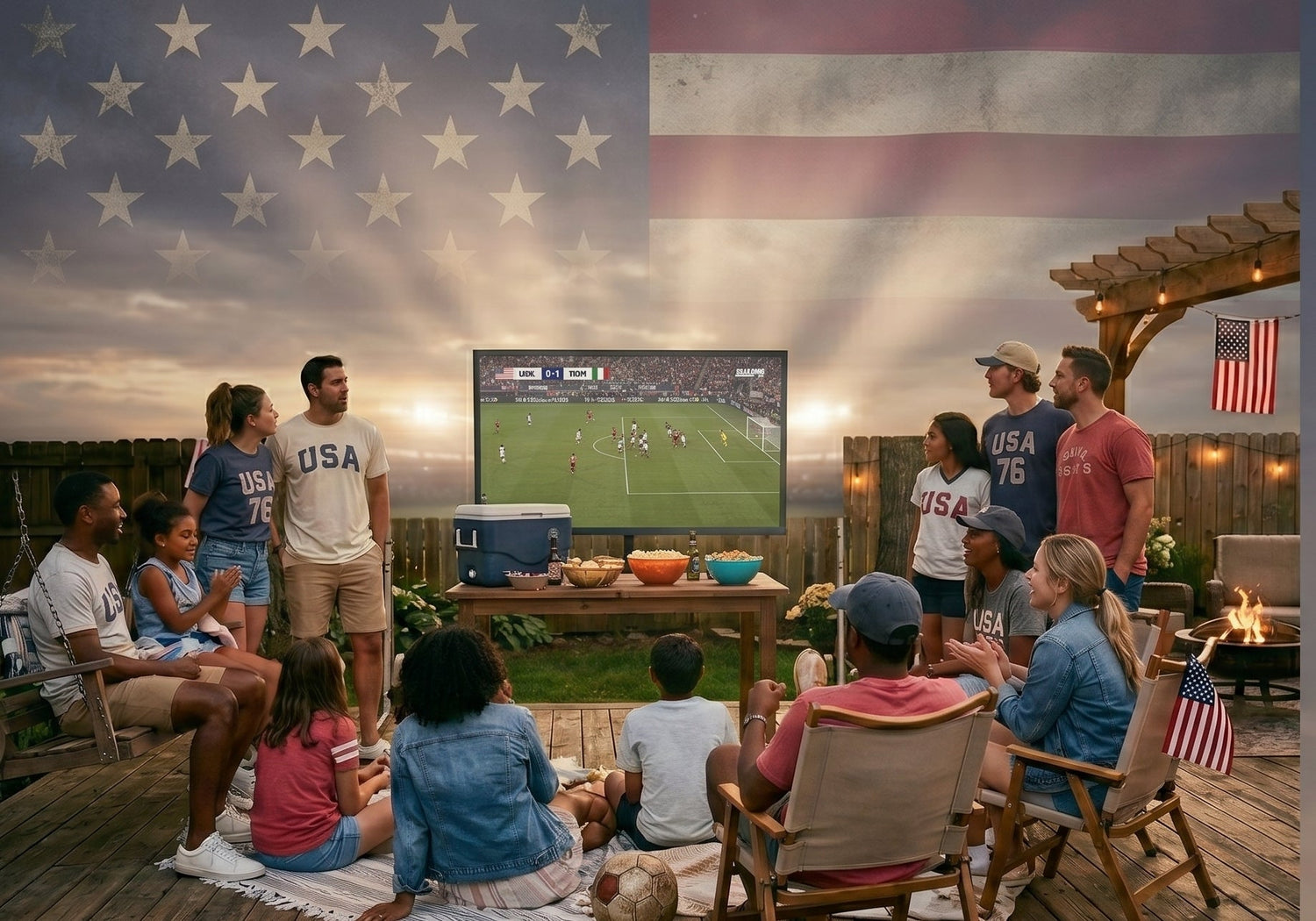 Stars and Stripes Soccer Tees