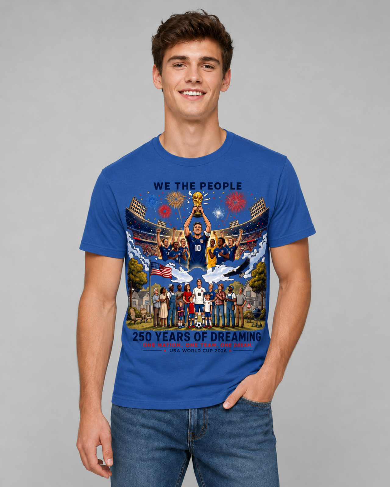 1776–2026 Patriotic Soccer T-Shirt