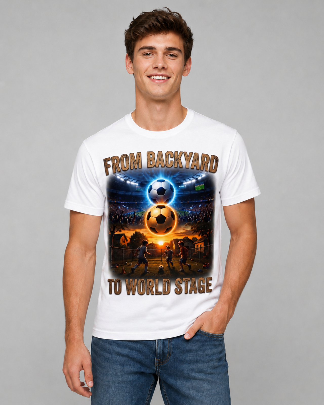 American Soccer Supporter Graphic Tee