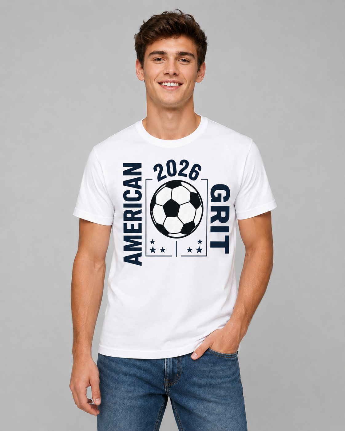 American Grit Patriotic Soccer Tee