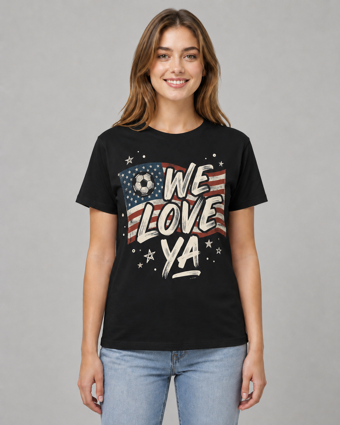 Patriotic USA Soccer Fan Tee