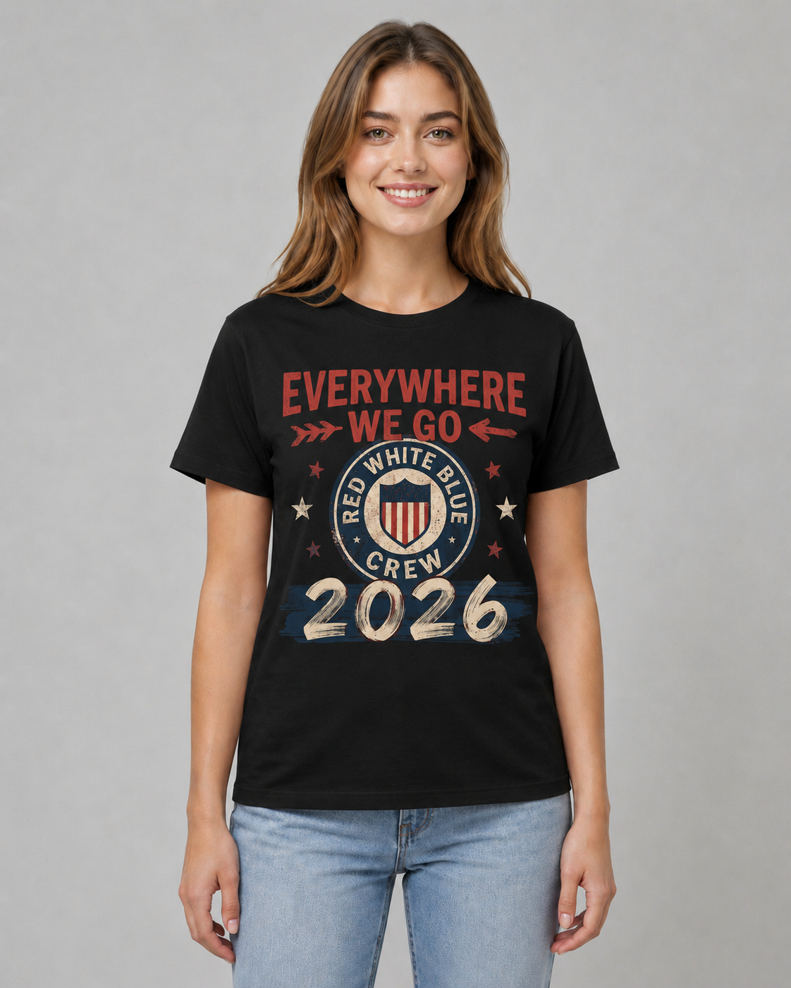Patriotic USA Soccer Fan Tee