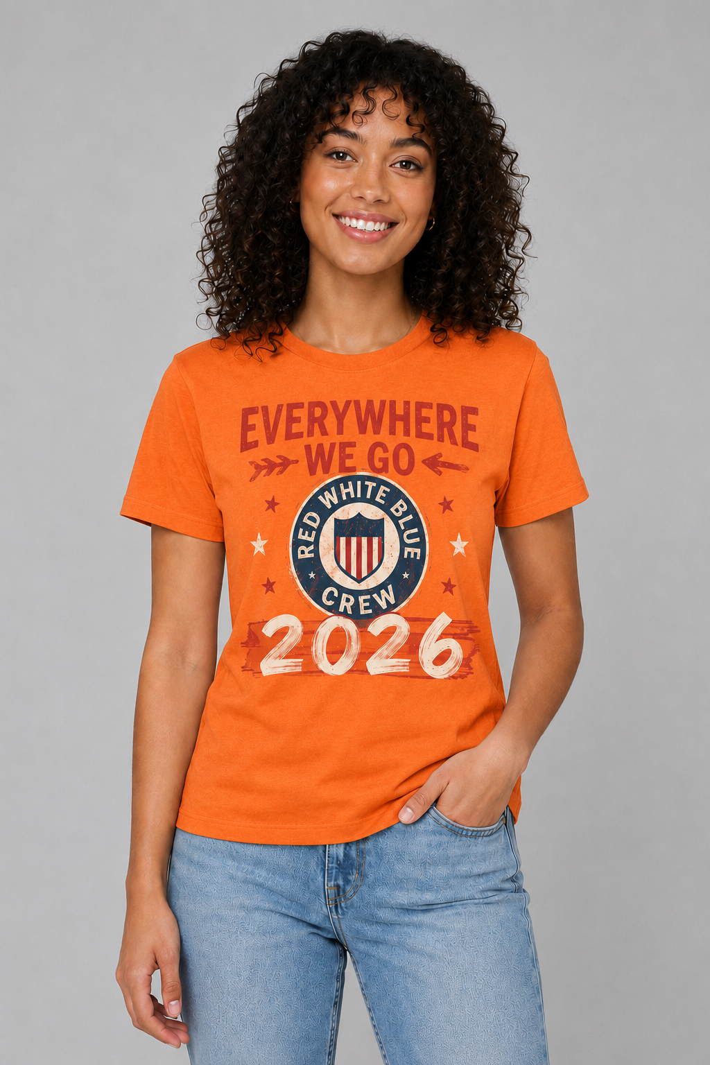 Everywhere We Go Patriotic 2026 USA Supporters Tee