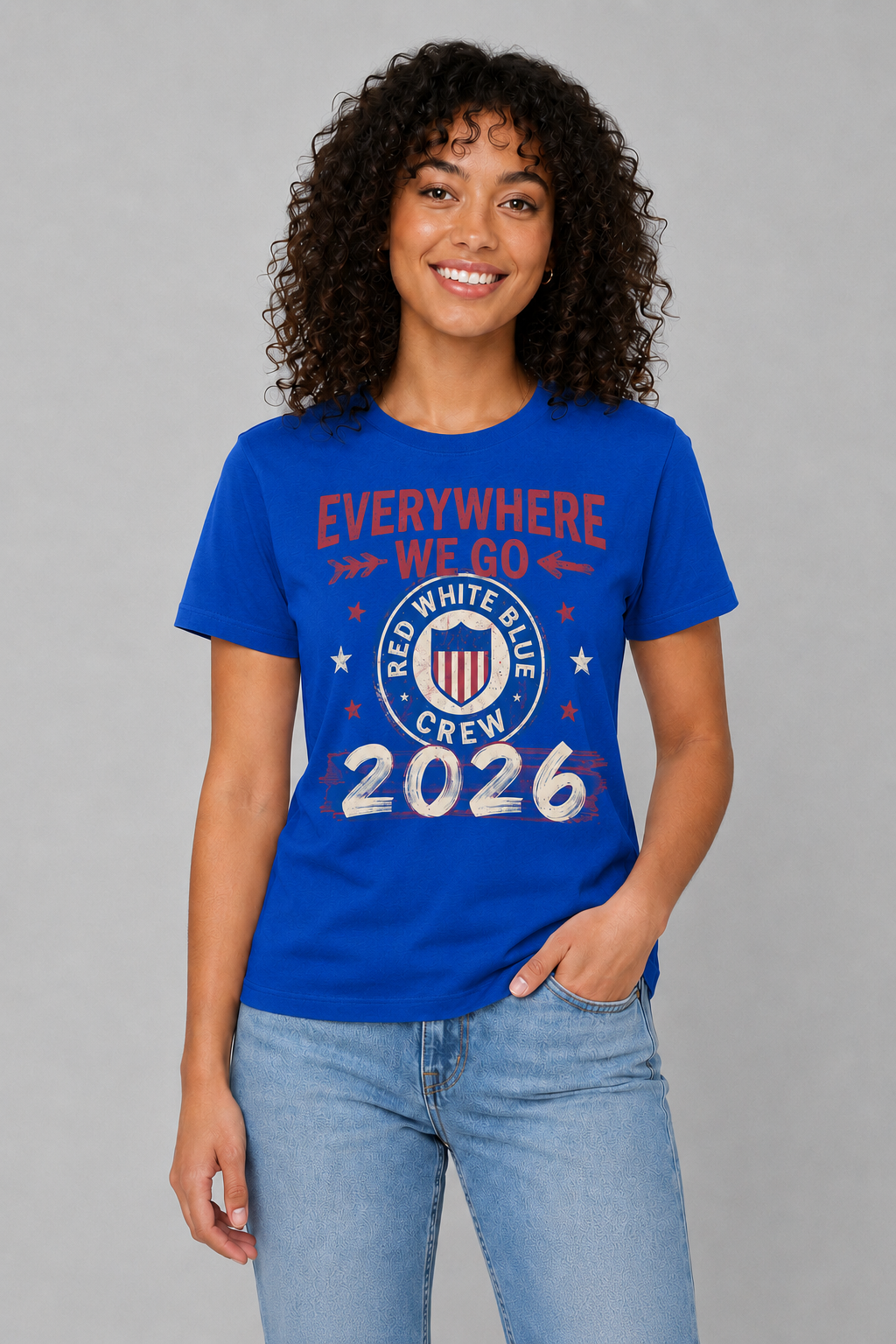 Everywhere We Go Patriotic 2026 USA Supporters Tee