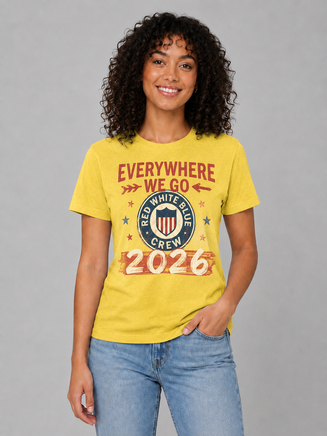 Everywhere We Go Patriotic 2026 USA Supporters Tee